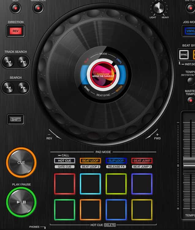 RX3 jog wheels and effect buttons